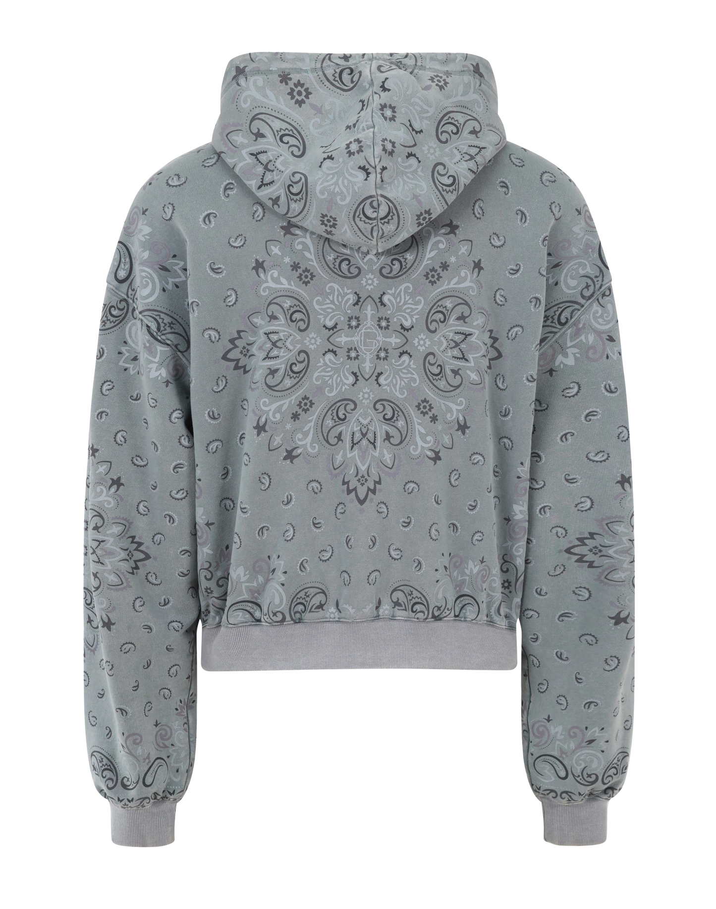 Grey Paisley Hoodie