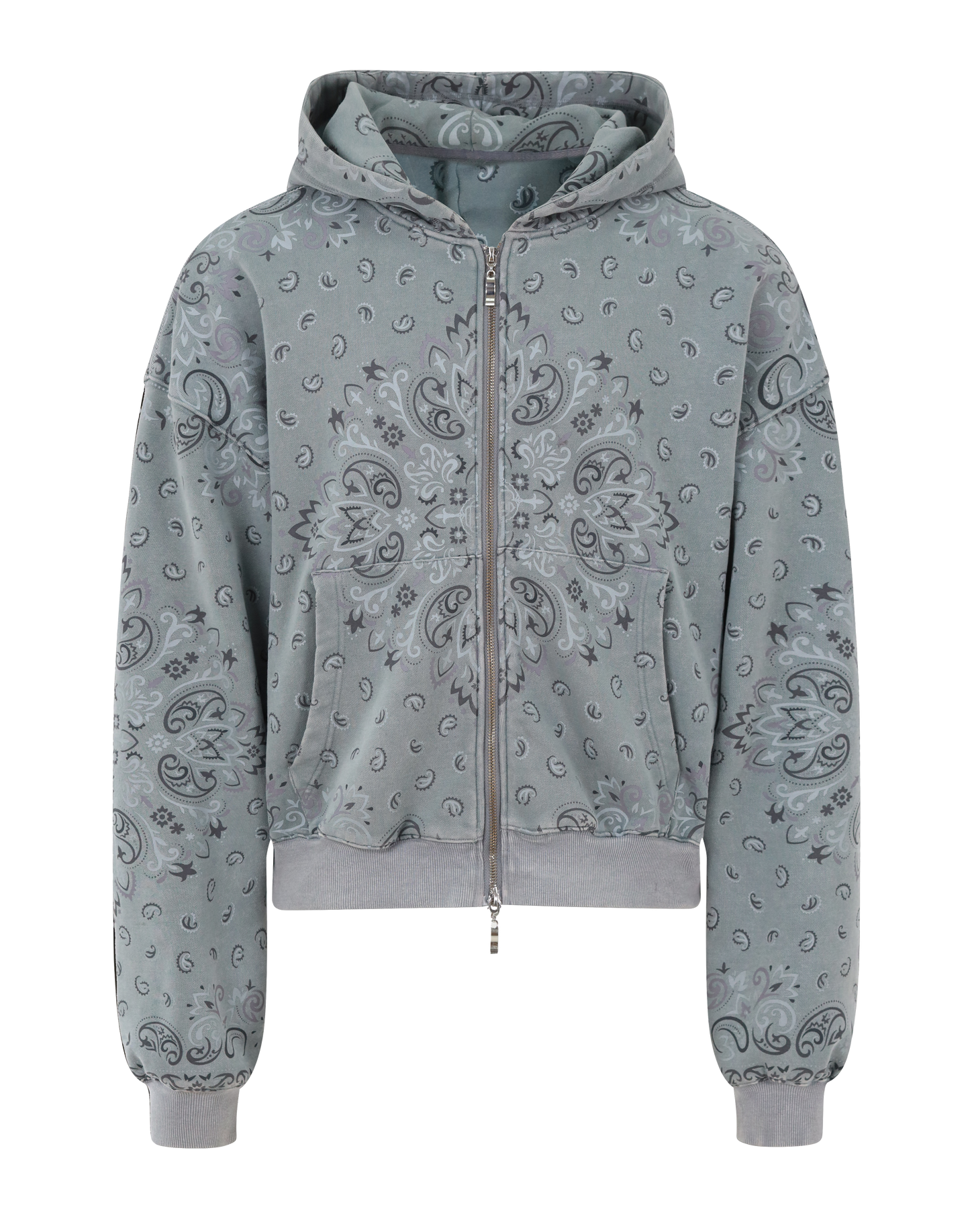 Grey Paisley Hoodie