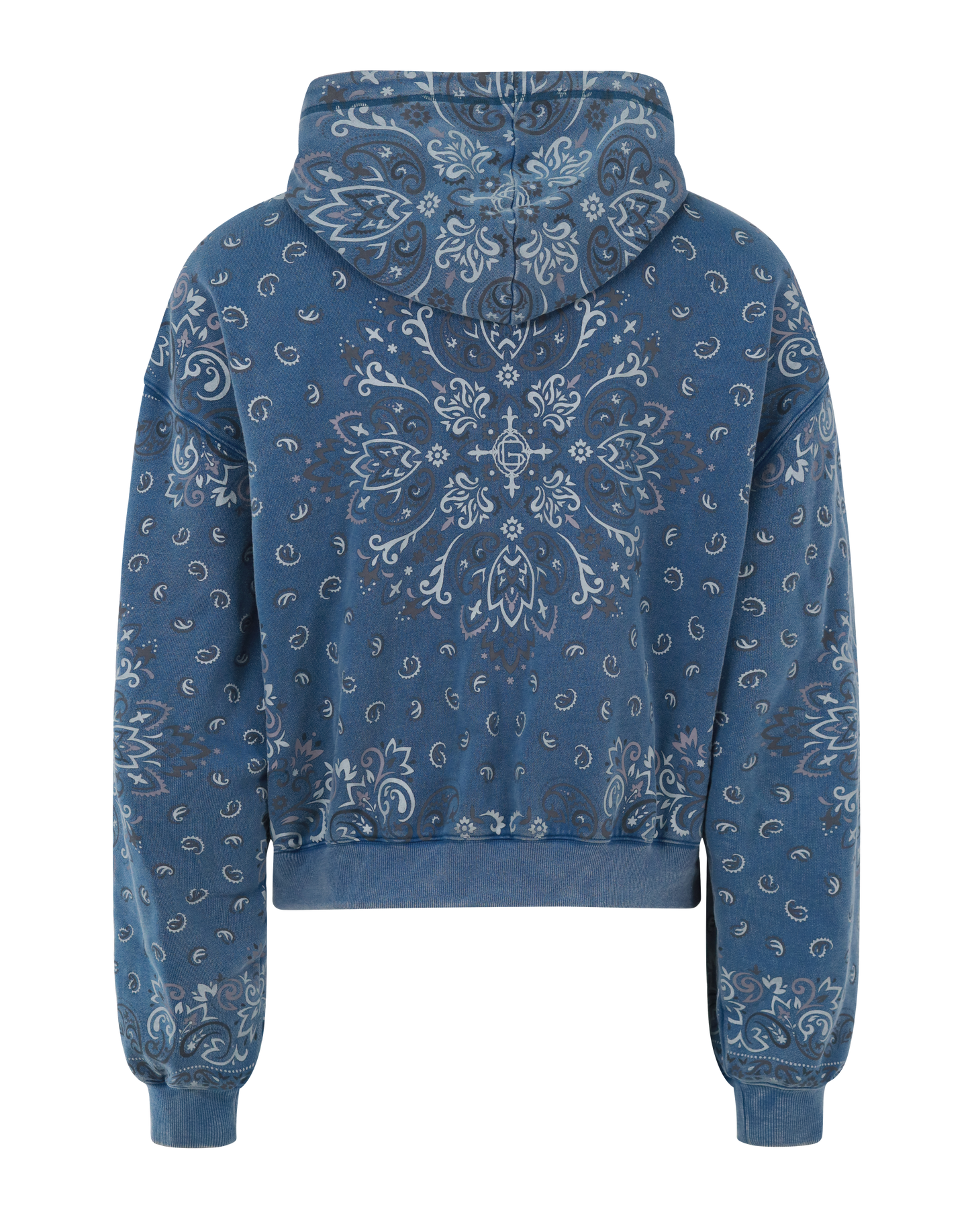 Navy Paisley Hoodie