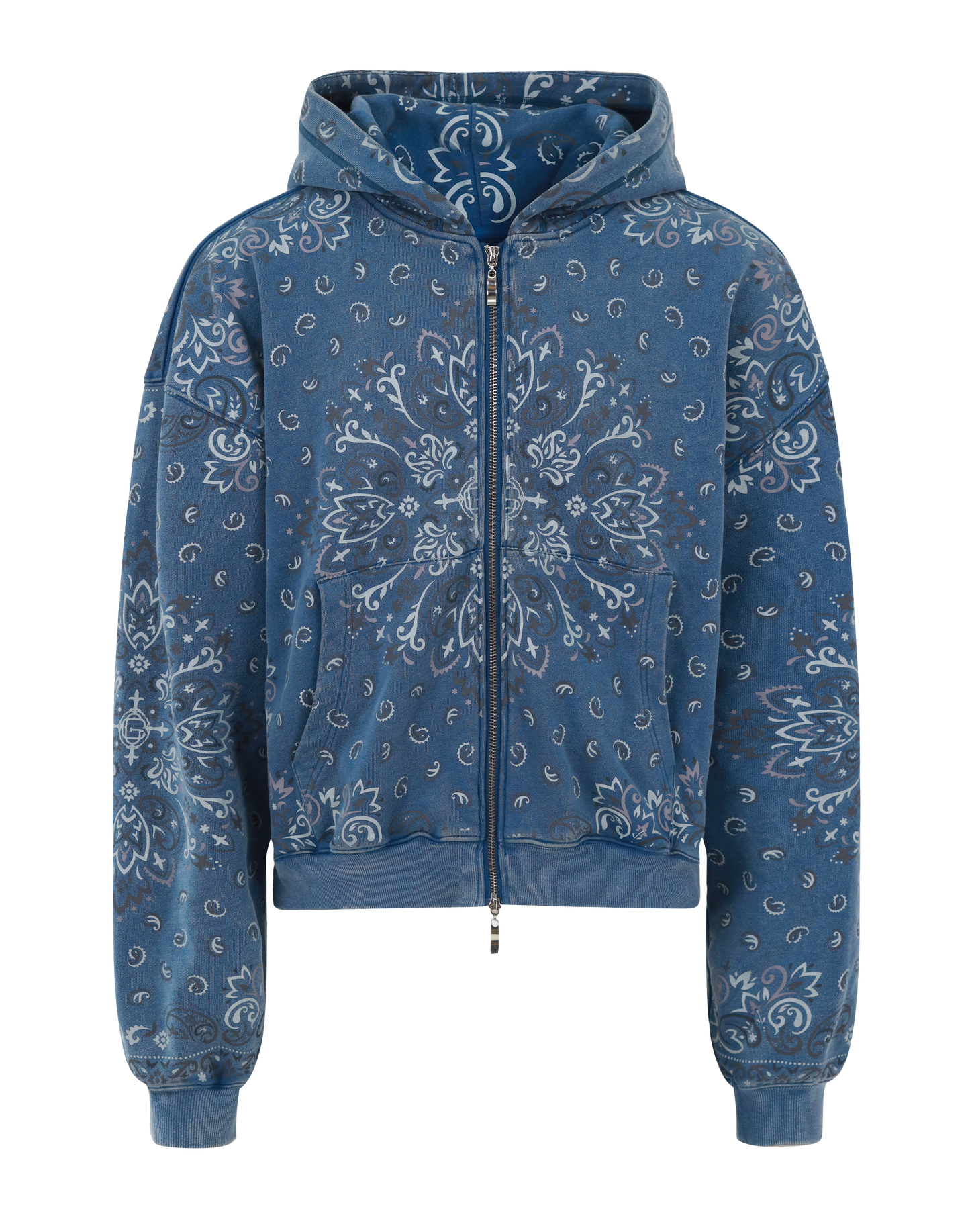Navy Paisley Hoodie