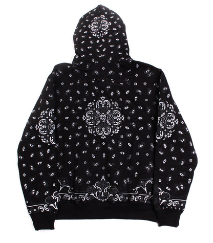 Black Paisley Hoodie